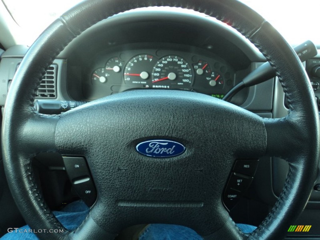 2004 Ford Explorer XLT 4x4 Graphite Steering Wheel Photo #78793196