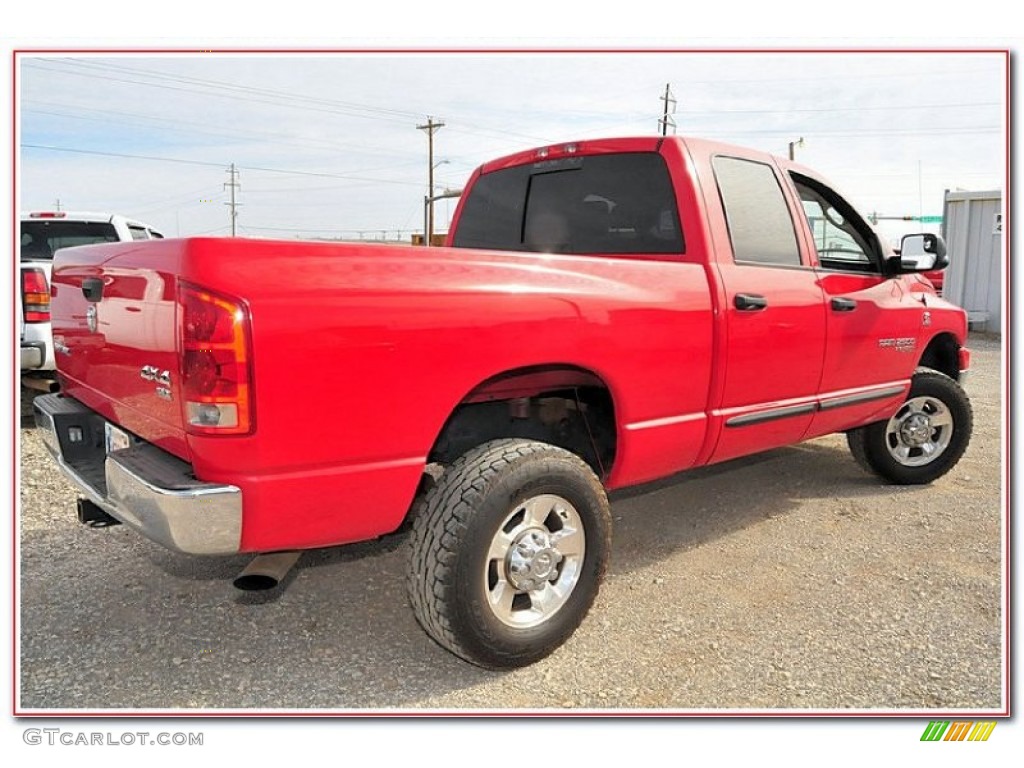 2006 Ram 2500 SLT Quad Cab 4x4 - Flame Red / Medium Slate Gray photo #9