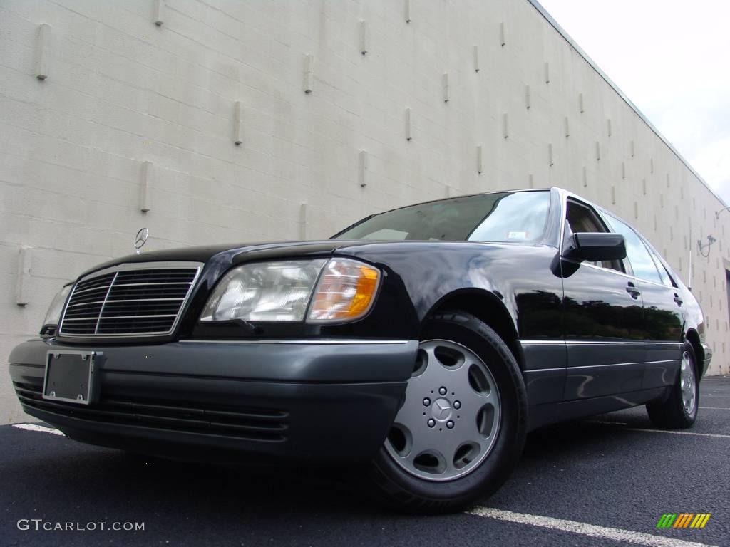 1996 S 500 Sedan - Black / Parchment photo #1