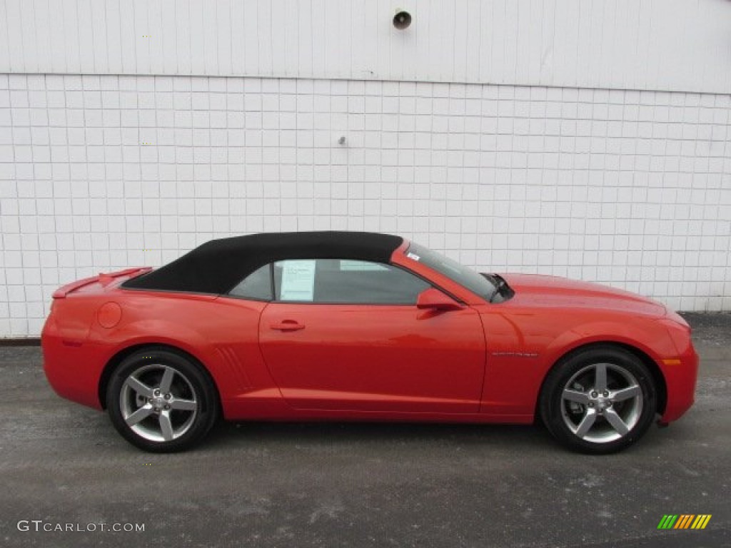 Inferno Orange Metallic 2012 Chevrolet Camaro LT Convertible Exterior Photo #78796295
