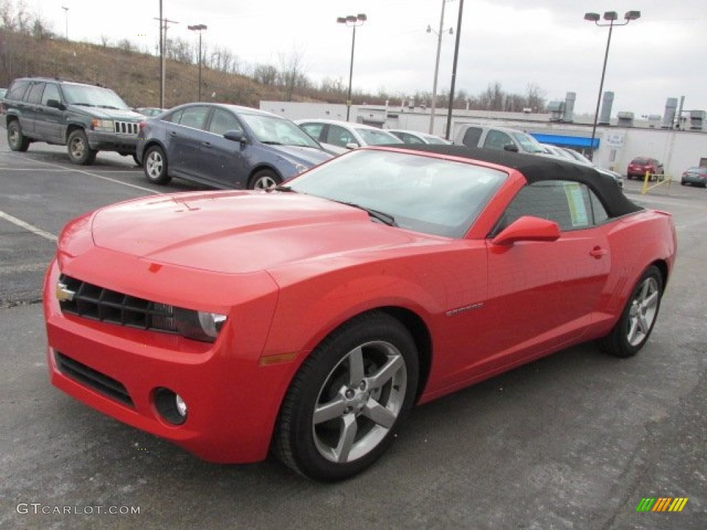 Inferno Orange Metallic 2012 Chevrolet Camaro LT Convertible Exterior Photo #78796366