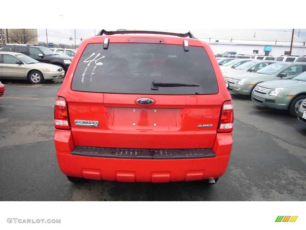 2009 Escape XLT V6 4WD - Torch Red / Stone photo #4