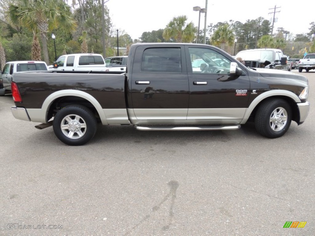 2010 Ram 2500 Laramie Crew Cab - Rugged Brown Pearl / Light Pebble Beige/Bark Brown photo #12