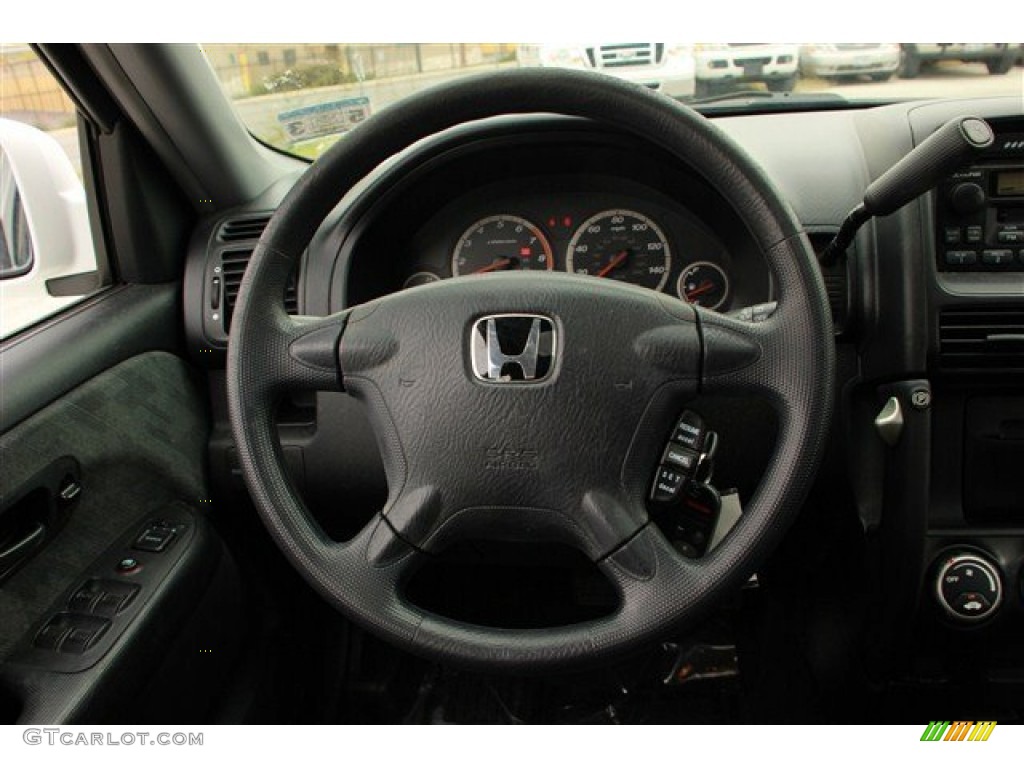 2004 Honda CR-V EX 4WD Black Steering Wheel Photo #78797691