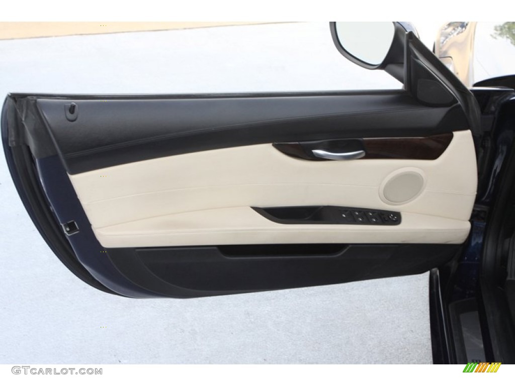 2009 BMW Z4 sDrive35i Roadster Beige Kansas Leather Door Panel Photo #78798212