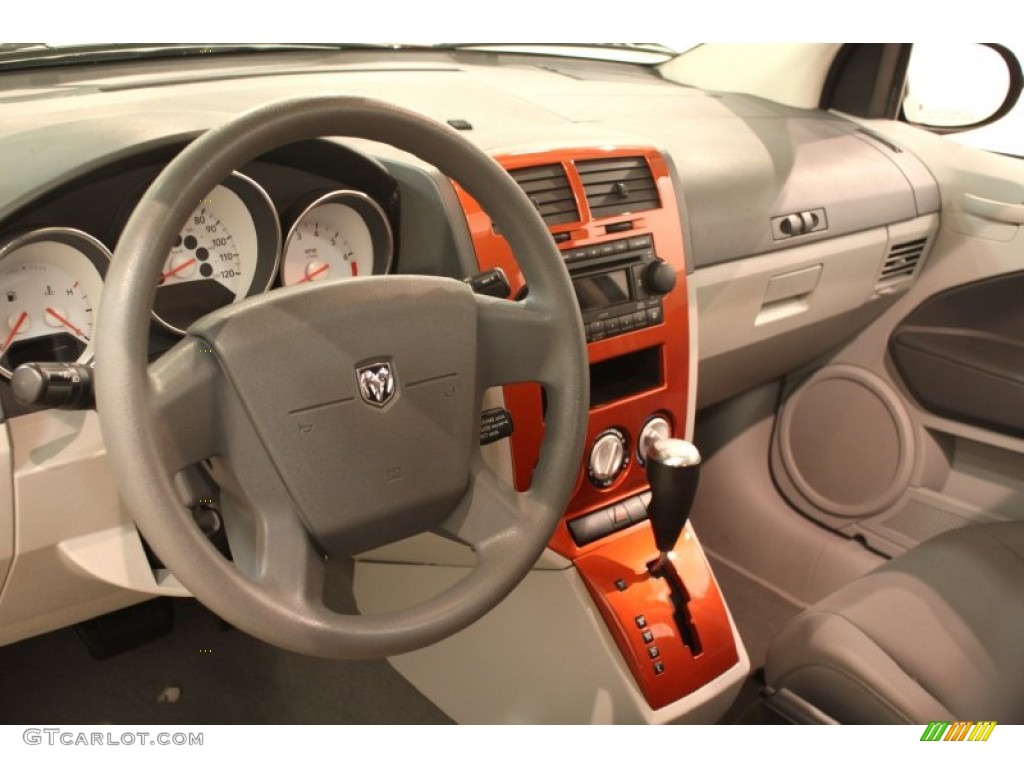 2007 Dodge Caliber SXT Pastel Slate Gray/Orange Dashboard Photo #78798224