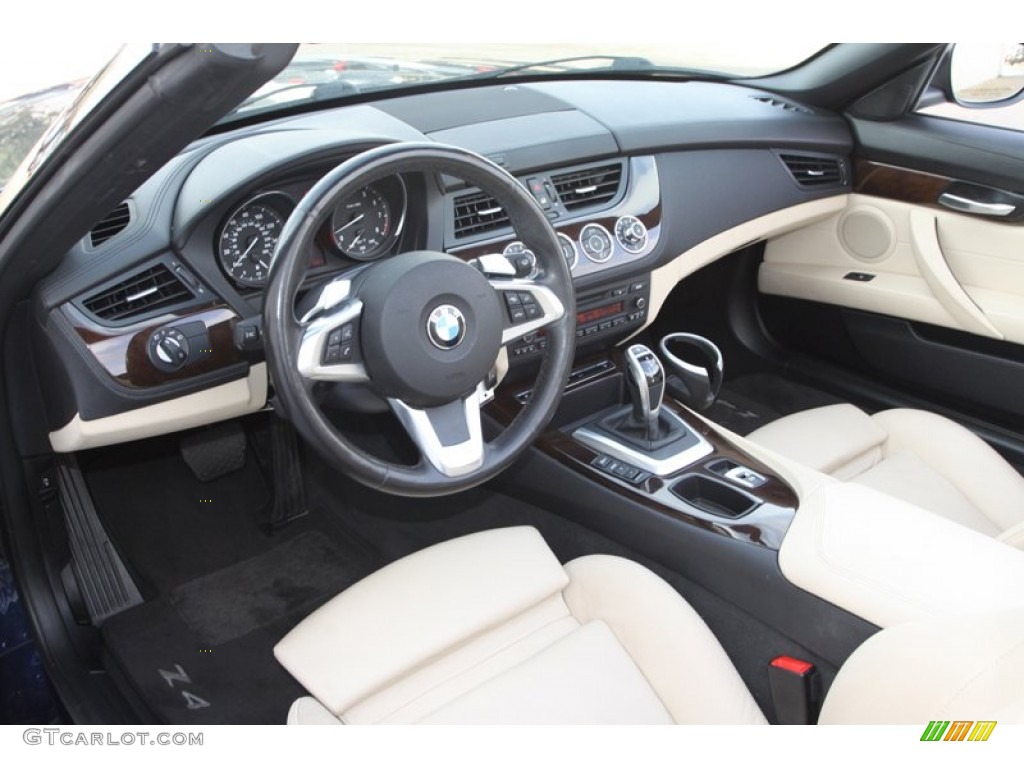 Beige Kansas Leather Interior 2009 BMW Z4 sDrive35i Roadster Photo #78798226