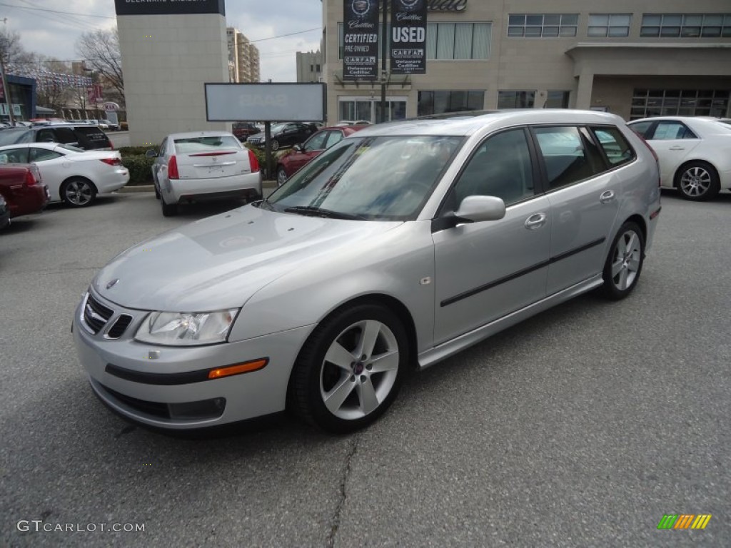 Silver Metallic 2007 Saab 9-3 Aero SportCombi Wagon Exterior Photo #78801214