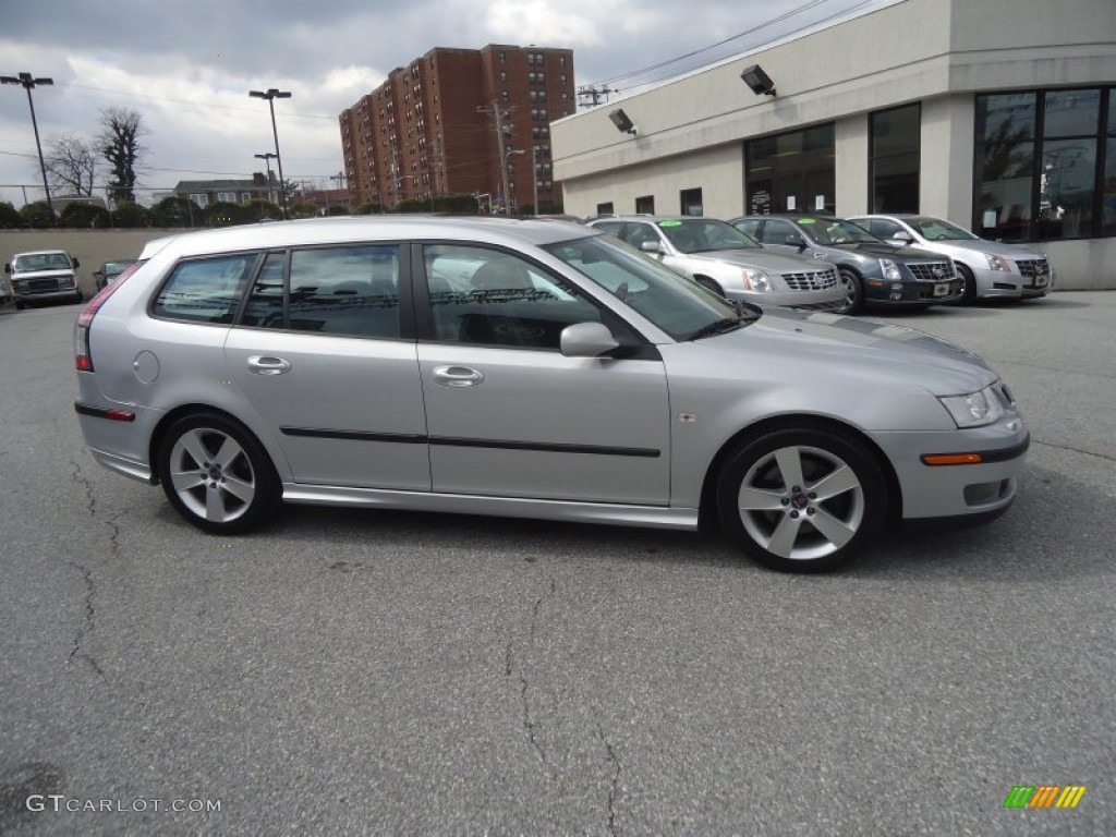Silver Metallic 2007 Saab 9-3 Aero SportCombi Wagon Exterior Photo #78801275