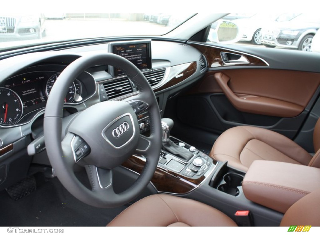 Nougat Brown Interior 2013 Audi A6 3.0T quattro Sedan Photo #78801806