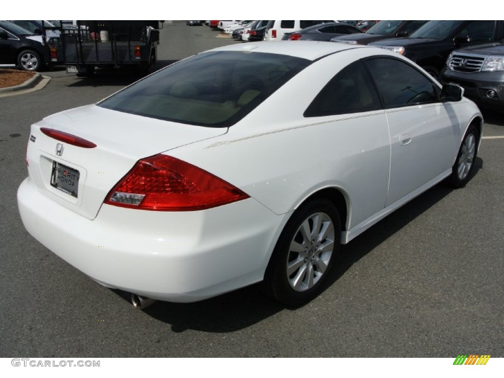 2007 Accord EX V6 Coupe - Taffeta White / Ivory photo #5