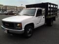 1997 Olympic White GMC Sierra 3500 Regular Cab Stake Truck  photo #1