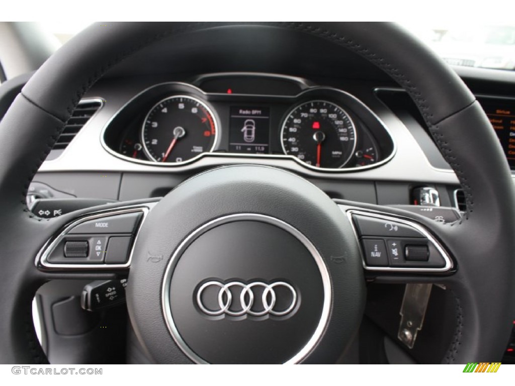2013 Audi A4 2.0T quattro Sedan Black Steering Wheel Photo #78804929