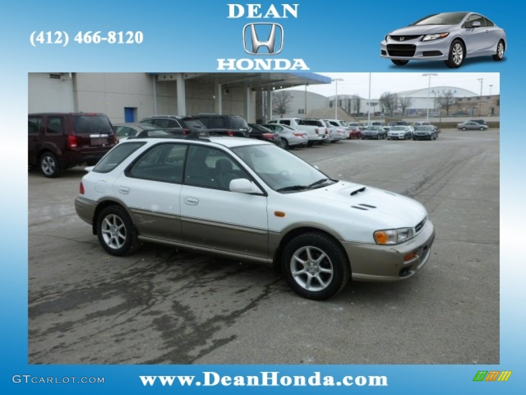 2000 Impreza Outback Sport Wagon - Aspen White / Gray photo #1