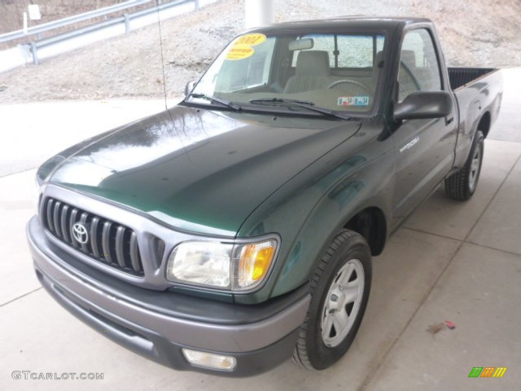 2001 Tacoma Regular Cab - Imperial Jade Green Mica / Oak Beige photo #5