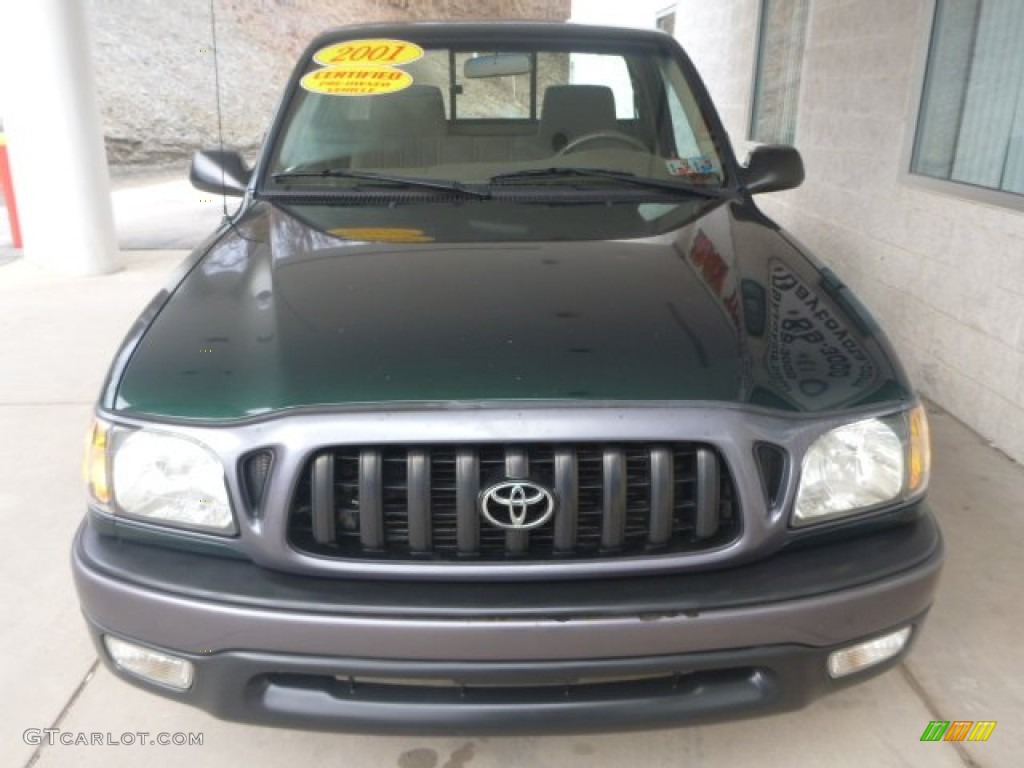 2001 Tacoma Regular Cab - Imperial Jade Green Mica / Oak Beige photo #6
