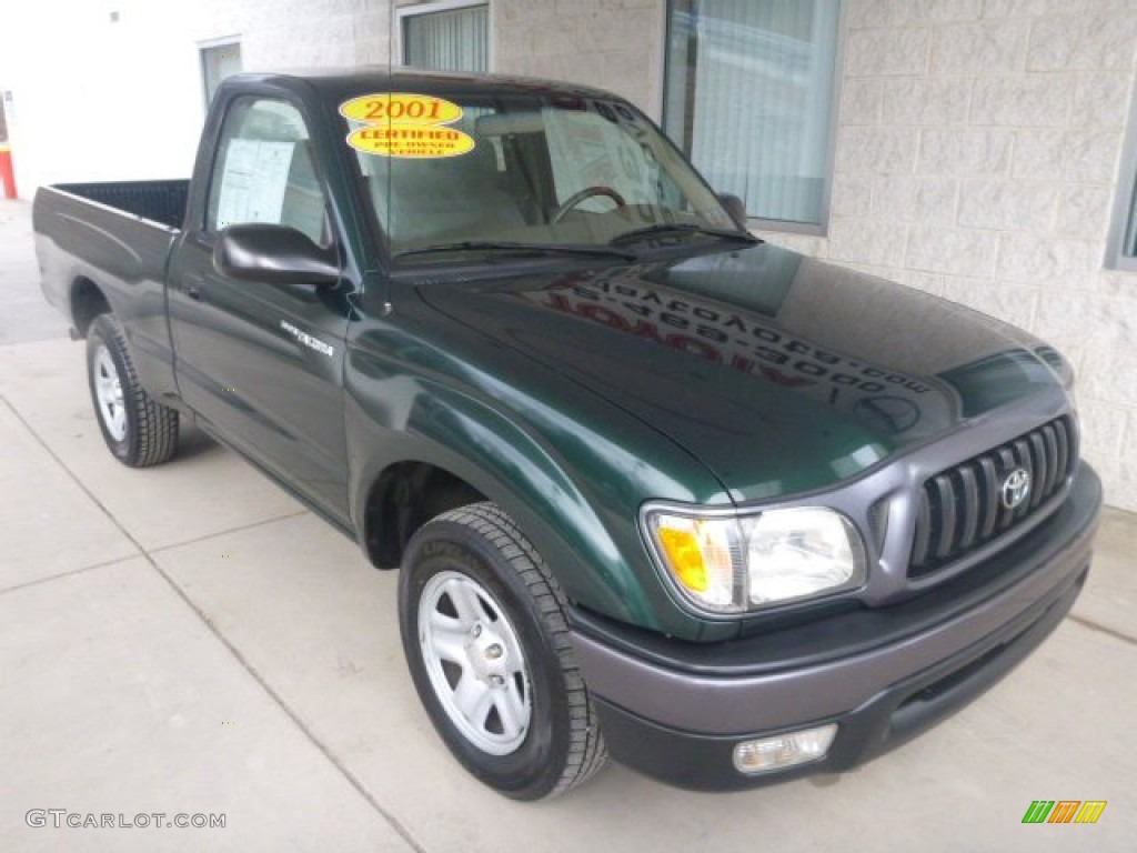 2001 Tacoma Regular Cab - Imperial Jade Green Mica / Oak Beige photo #7