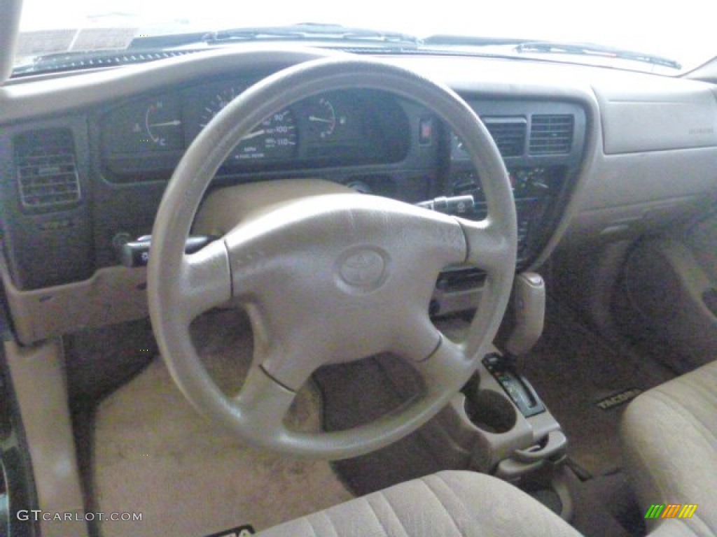 2001 Tacoma Regular Cab - Imperial Jade Green Mica / Oak Beige photo #15