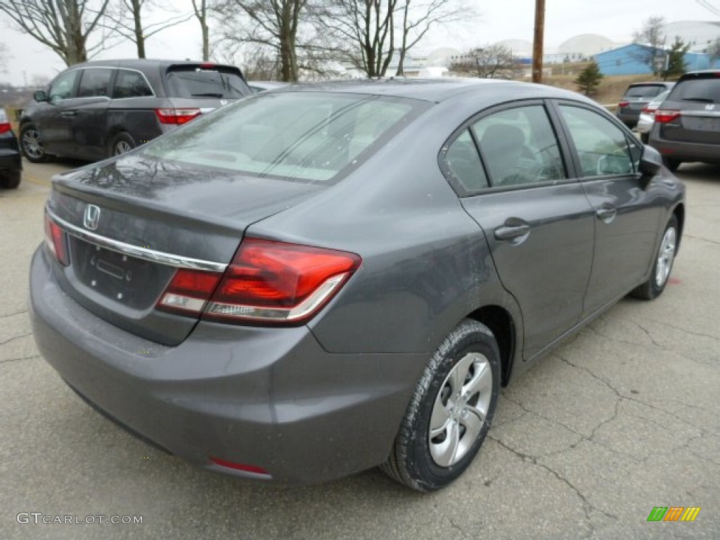 2013 Civic LX Sedan - Polished Metal Metallic / Gray photo #3