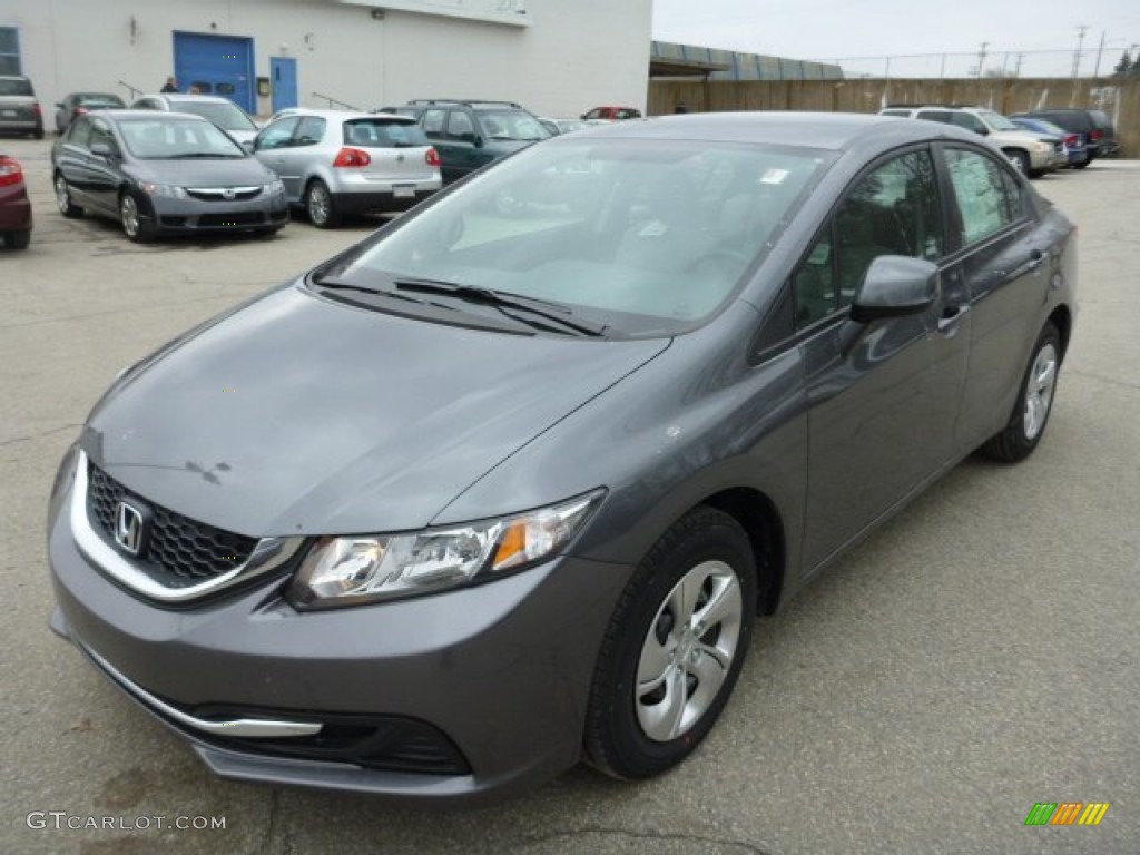 Polished Metal Metallic 2013 Honda Civic LX Sedan Exterior Photo #78807134