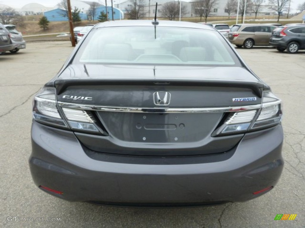 2013 Civic Hybrid Sedan - Polished Metal Metallic / Gray photo #4