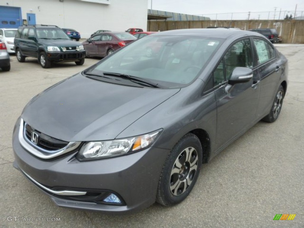 Polished Metal Metallic 2013 Honda Civic Hybrid Sedan Exterior Photo #78807493