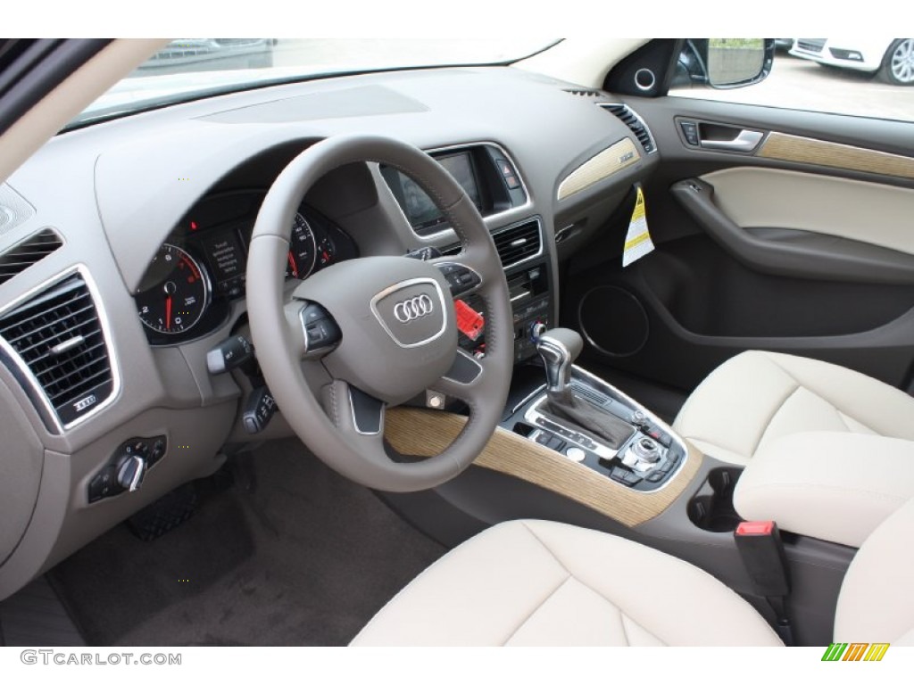 Pistachio Beige Interior 2013 Audi Q5 3.0 TFSI quattro Photo #78807635
