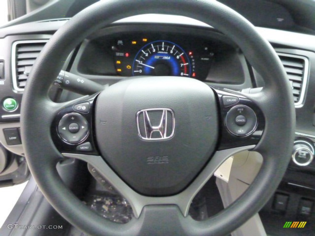 2013 Honda Civic Hybrid Sedan Gray Steering Wheel Photo #78807694