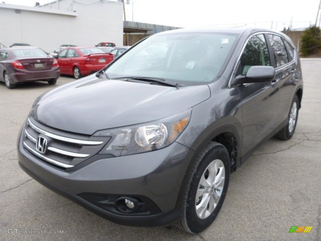 2013 CR-V EX AWD - Polished Metal Metallic / Gray photo #7