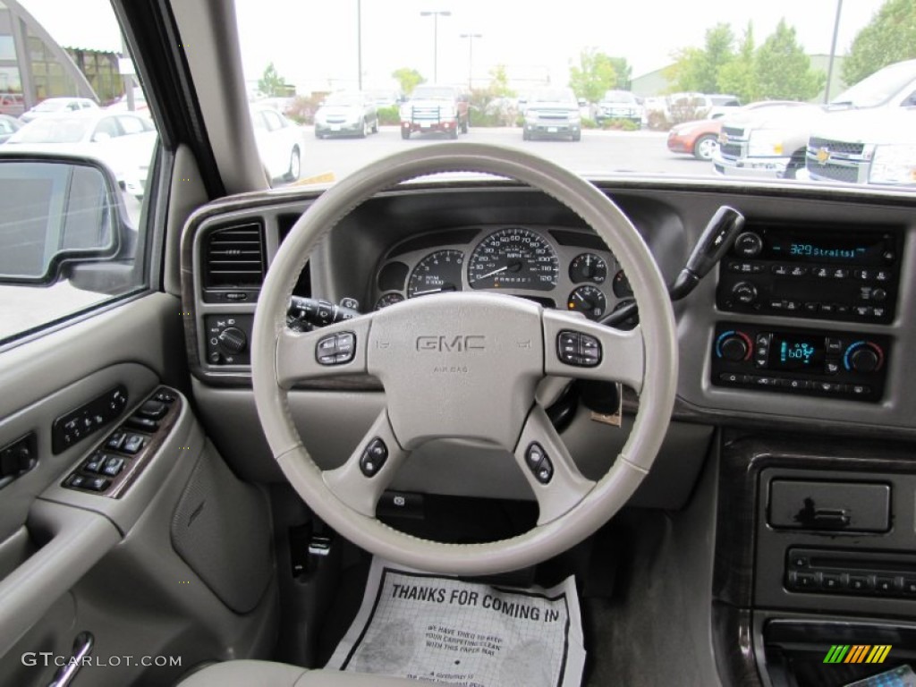 2006 GMC Yukon Denali AWD Stone Gray Steering Wheel Photo #78808765