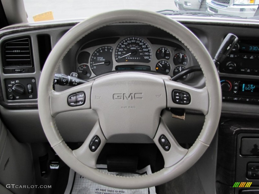 2006 GMC Yukon Denali AWD Stone Gray Steering Wheel Photo #78808811