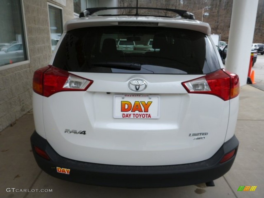 2013 RAV4 Limited AWD - Blizzard White Pearl / Terracotta photo #3