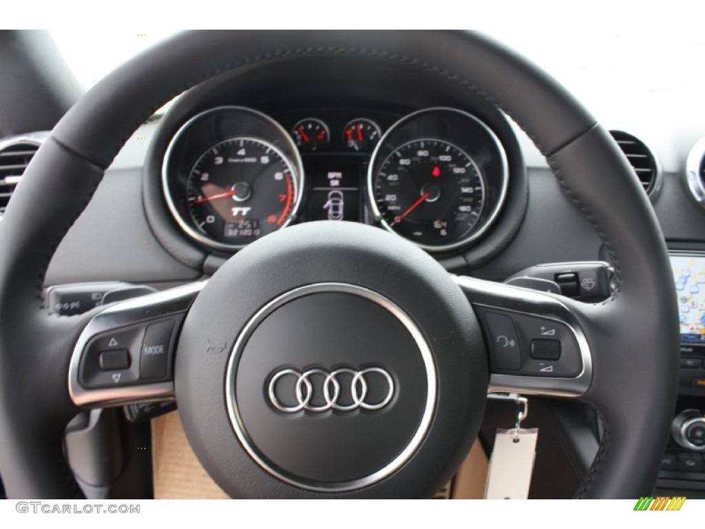 2013 Audi TT 2.0T quattro Coupe Black Steering Wheel Photo #78809252