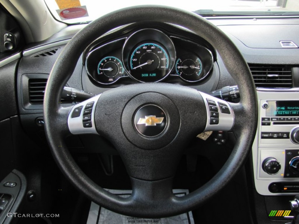2008 Chevrolet Malibu LT Sedan Ebony Steering Wheel Photo #78809615