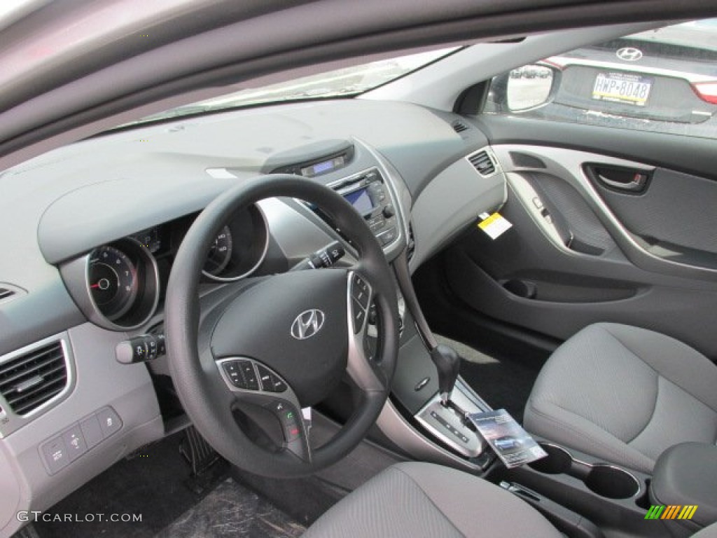2013 Elantra GLS - Titanium Gray Metallic / Gray photo #6