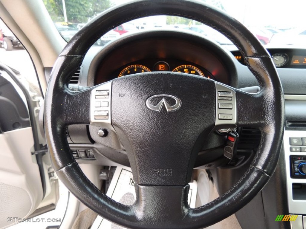 2006 Infiniti G 35 x Sedan Stone Steering Wheel Photo #78811122