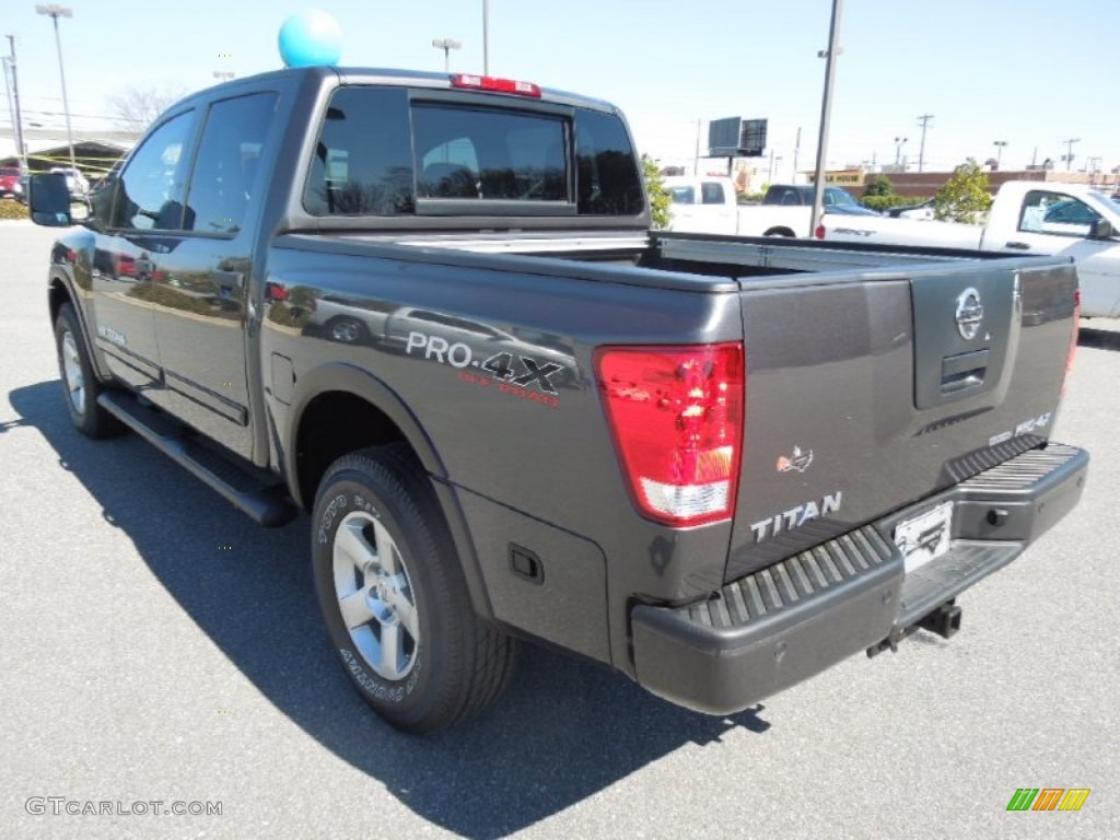 2012 Titan Pro-4X Crew Cab 4x4 - Smoke Gray / Pro 4X Charcoal photo #4