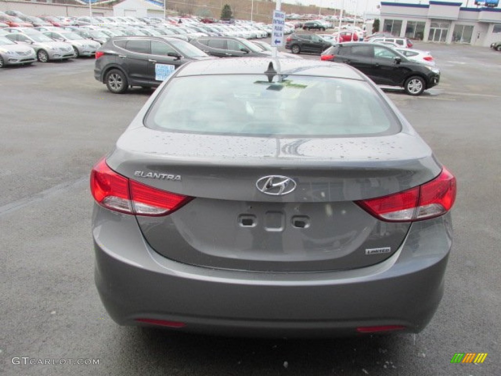 2013 Elantra Limited - Harbor Gray Metallic / Gray photo #4