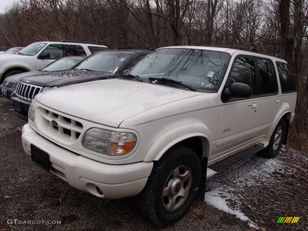 1999 Explorer Limited 4x4 - Oxford White / Medium Graphite Grey photo #3
