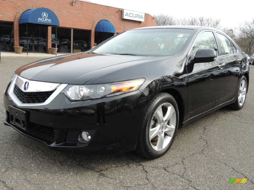 2010 TSX Sedan - Crystal Black Pearl / Ebony photo #1