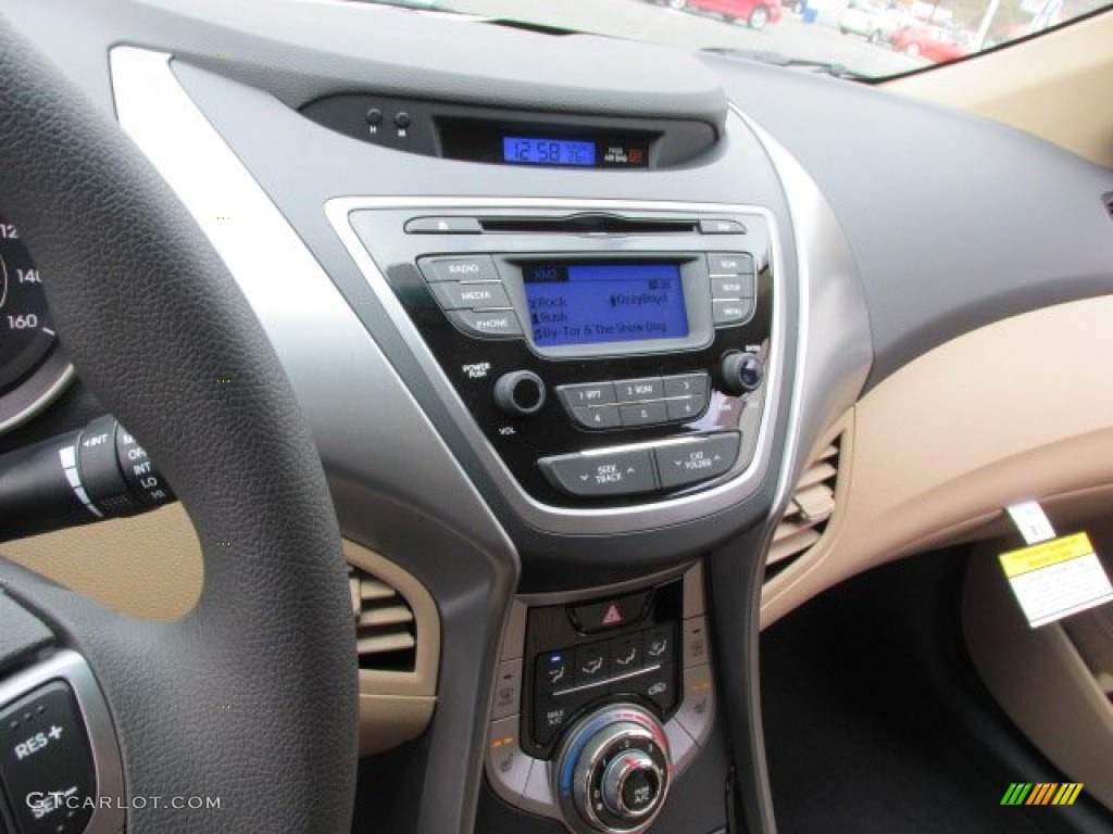 2013 Elantra GLS - Indigo Night / Beige photo #8