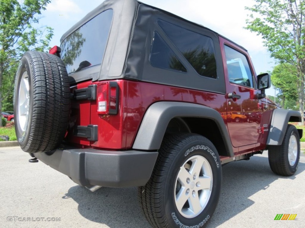 2012 Wrangler Sport 4x4 - Deep Cherry Red Crystal Pearl / Black photo #3