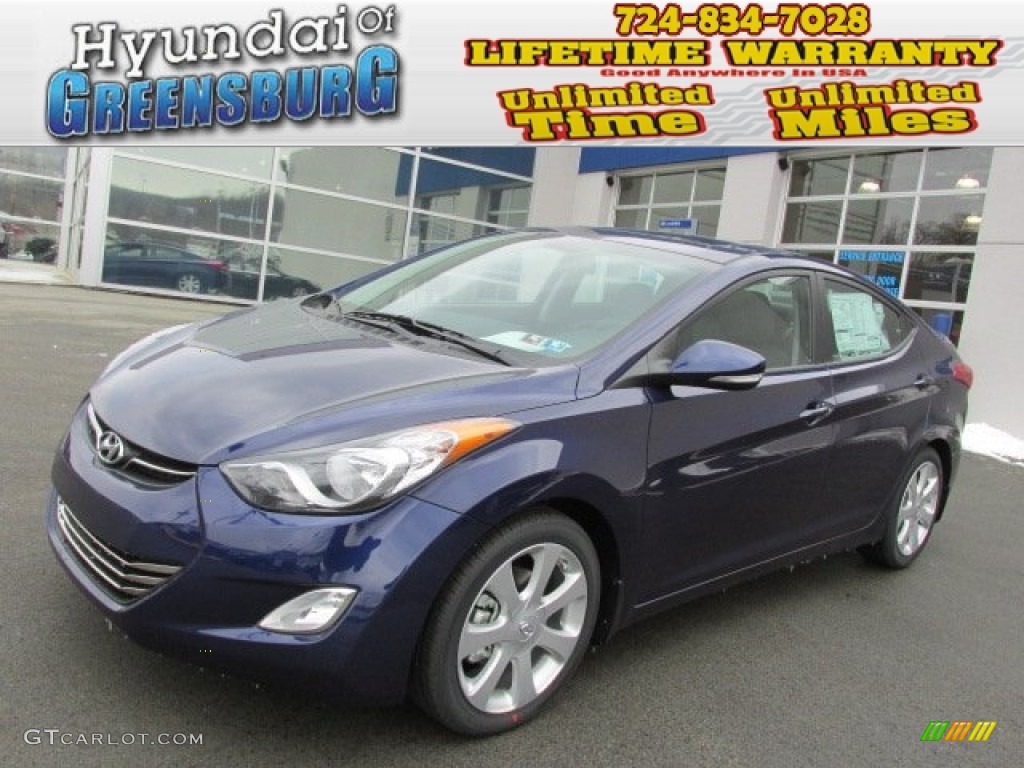 2013 Elantra Limited - Indigo Night / Gray photo #1
