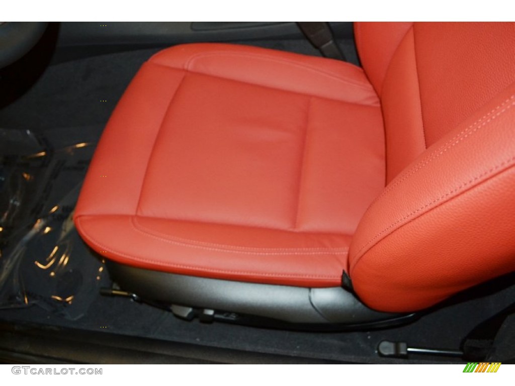 2013 1 Series 128i Convertible - Alpine White / Coral Red photo #7