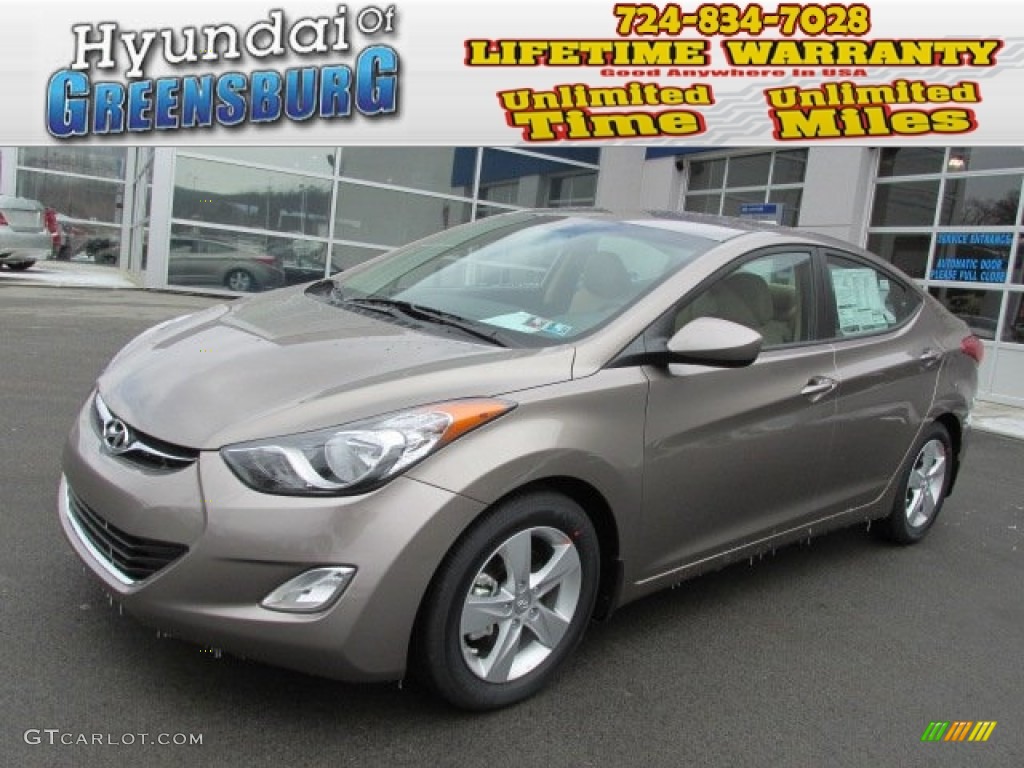 2013 Elantra GLS - Desert Bronze / Beige photo #1