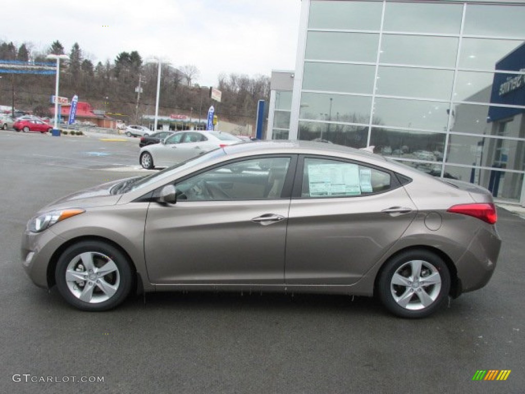 2013 Elantra GLS - Desert Bronze / Beige photo #2