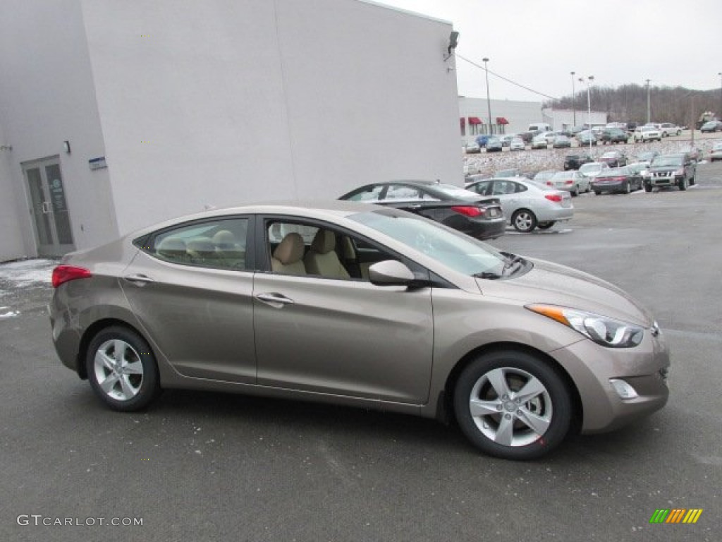 2013 Elantra GLS - Desert Bronze / Beige photo #4