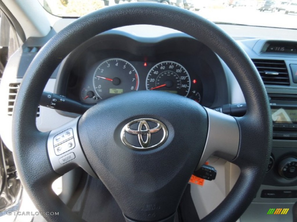 2012 Toyota Corolla LE Ash Steering Wheel Photo #78815240