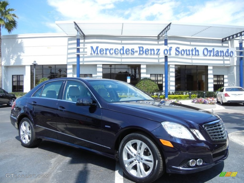 2011 E 350 BlueTEC Sedan - Capri Blue Metallic / Ash/Dark Grey photo #1