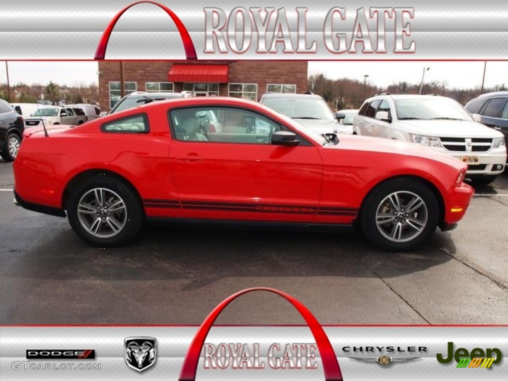 2010 Mustang V6 Premium Coupe - Torch Red / Saddle photo #1
